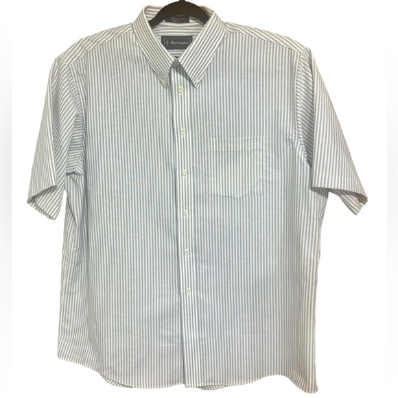 Barrington Shirts Barrington Mens Blue And White Striped Short